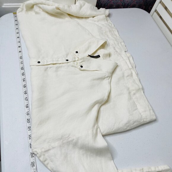 Babette Women's Linen Lagenlook Chore Coat Size‎ S 2X Snap Front Pockets - Picture 9 of 11